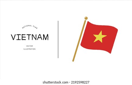 Vietnam flag icon vector illustration