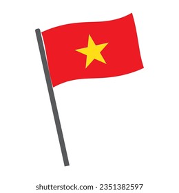 Vietnam flag icon vector illustration symbol design