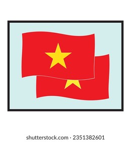 Diseño de símbolo de ilustración de vector de la bandera de Vietnam