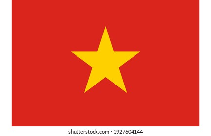 Vietnam Flag Made With Vector