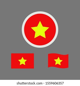 Vietnam flag. National Vietnam Flag. National Vietnam Flag vector illustration.  