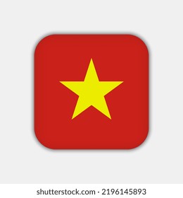 Vietnam flag, official colors. Vector illustration.