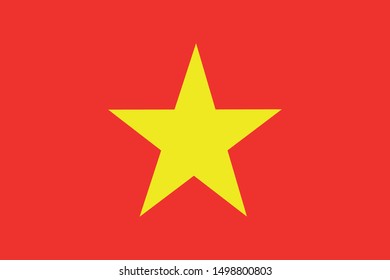 vietnam flag with original color and size