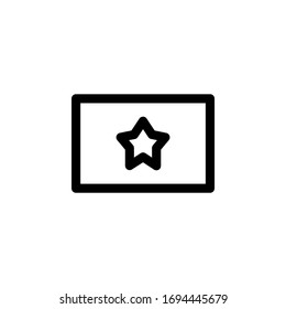 Vietnam Flag Outline Icon Vektorillustration Illustration

