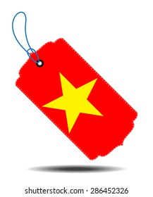Vietnam flag and sale tags.Vectors