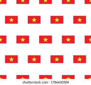 Vietnam flag seamless pattern.  Vietnam flag texture vector 
