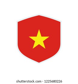 Vietnam flag. Vietnam shield flag.