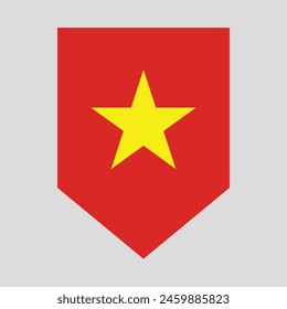 Bandera de Vietnam en forma de escudo