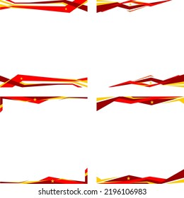 vietnam flag social media banner theme. vietnam independence day. september. glory. vietnam flag. red. yellow