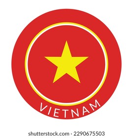 Vietnam flag for sticker, button design