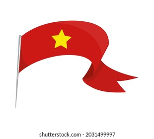 vietnam flag symbol icon isolated