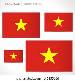 Vietnam flag template | vector symbol design | color red and yellow | icon set