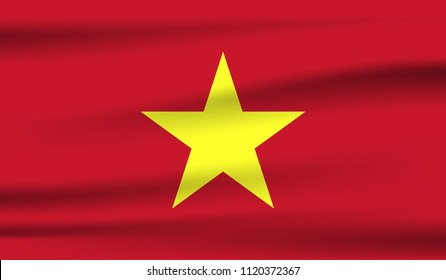  Vietnam flag vector icon.