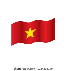 Vietnam flag, vector illustration