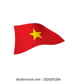 Vietnam flag, vector illustration