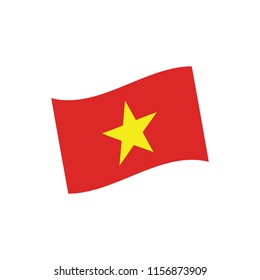 Vietnam flag, vector illustration