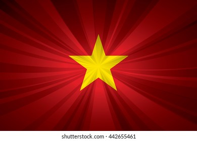Vietnam flag vector illustration.