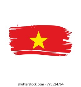 Vietnam flag, vector illustration