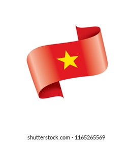 Vietnam flag, vector illustration on a white background