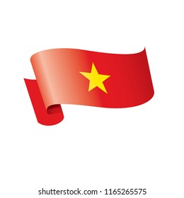 Vietnam flag, vector illustration on a white background