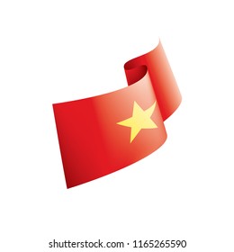 Vietnam flag, vector illustration on a white background