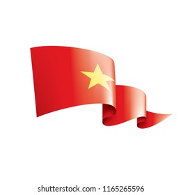 Vietnam flag, vector illustration on a white background