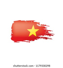 Vietnam flag, vector illustration on a white background