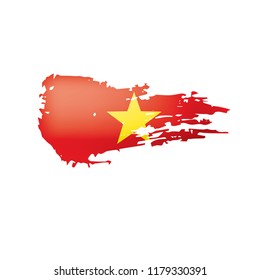 Vietnam flag, vector illustration on a white background