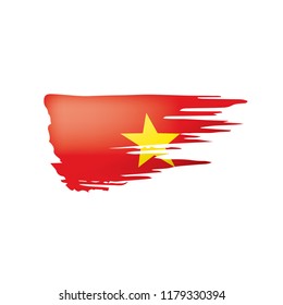 Vietnam flag, vector illustration on a white background
