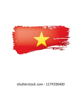Vietnam flag, vector illustration on a white background