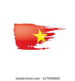 Vietnam flag, vector illustration on a white background