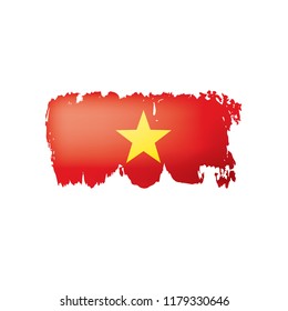 Vietnam flag, vector illustration on a white background