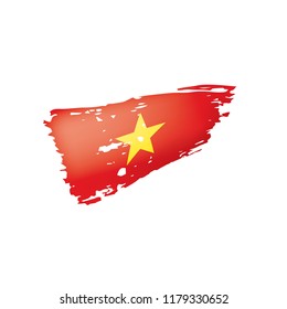 Vietnam flag, vector illustration on a white background