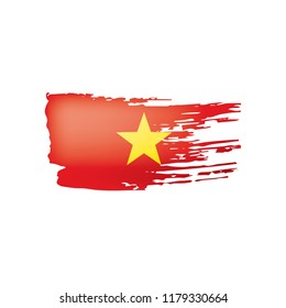 Vietnam flag, vector illustration on a white background