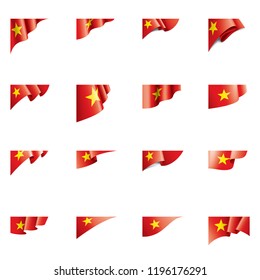 Vietnam flag, vector illustration on a white background