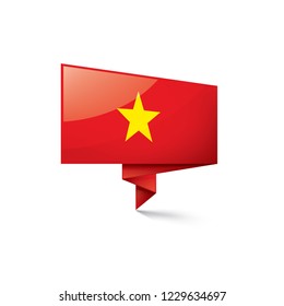 Vietnam flag, vector illustration on a white background