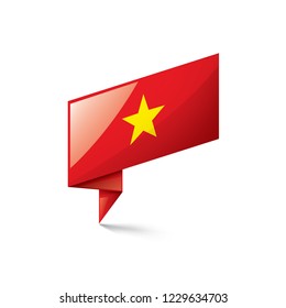 Vietnam flag, vector illustration on a white background