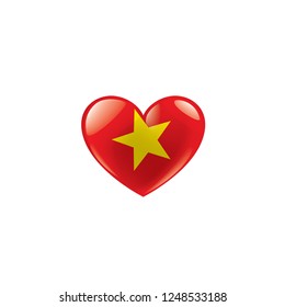 Vietnam flag, vector illustration on a white background