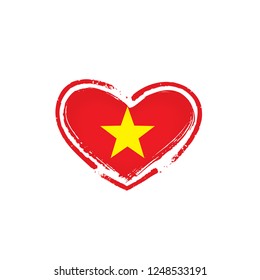 Vietnam flag, vector illustration on a white background