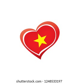 Vietnam flag, vector illustration on a white background