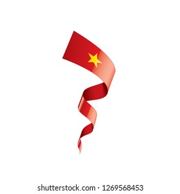 Vietnam flag, vector illustration on a white background