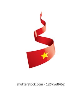 Vietnam flag, vector illustration on a white background