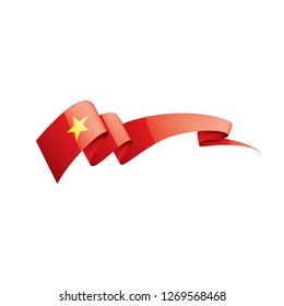 Vietnam flag, vector illustration on a white background