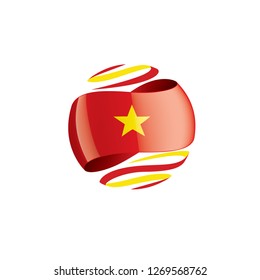 Vietnam flag, vector illustration on a white background