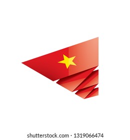 Vietnam flag, vector illustration on a white background