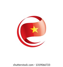 Vietnam flag, vector illustration on a white background