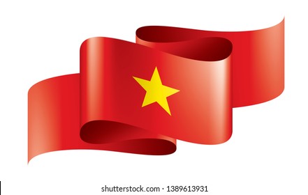 Vietnam flag, vector illustration on a white background