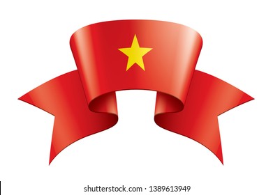 Vietnam flag, vector illustration on a white background