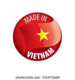 Vietnam flag, vector illustration on a white background