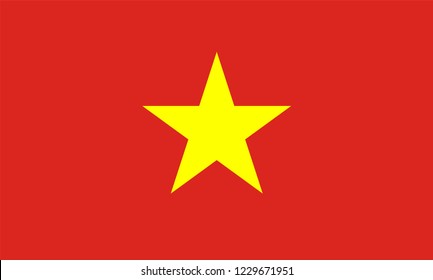 Vietnam Flag, Vector image and icon